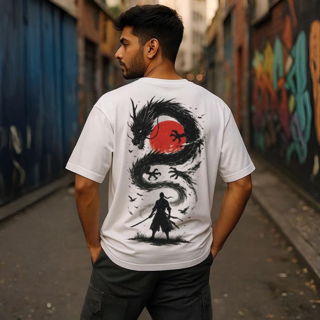 10 Samurai Spirit Oversized Tee | Mist & Cozy - Mist & Cozy