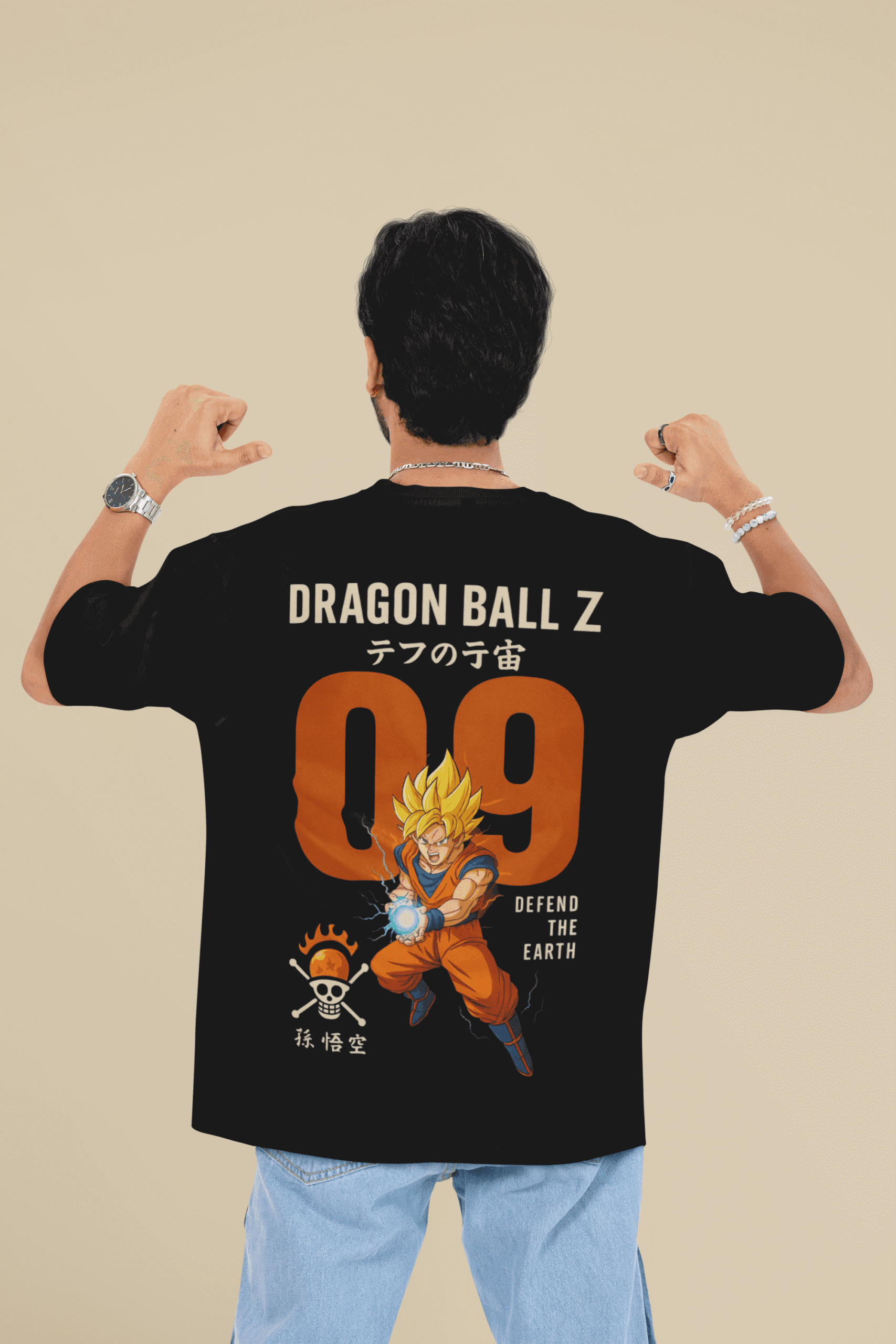 Super Saiyan oversized anime streetwear tee Super Saiyan oversized anime streetwear tee