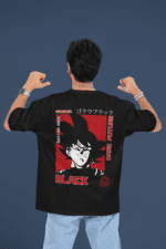 Enter the Dark Timeline Goku Black Tee oversized anime streetwear tee