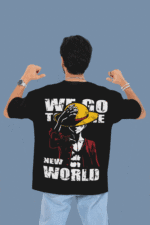 Sail to the New World Luffy oversized anime streetwear tee
