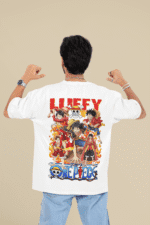 King of the Pirates Luffy Evolution Tee oversized anime streetwear tee
