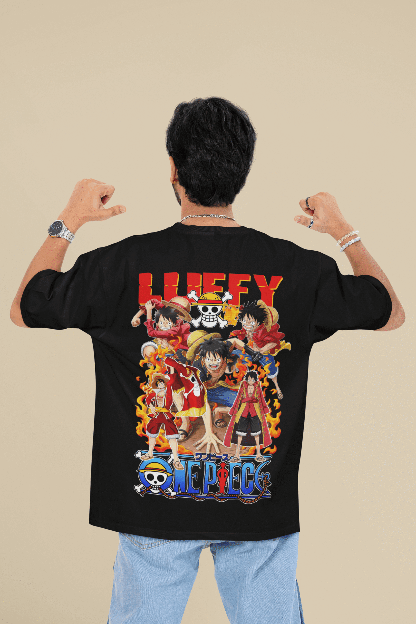 King of the Pirates Luffy Evolution Tee oversized anime streetwear tee King of the Pirates Luffy Evolution Tee oversized anime streetwear tee