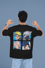 Team 7 Naruto oversized anime streetwear tee