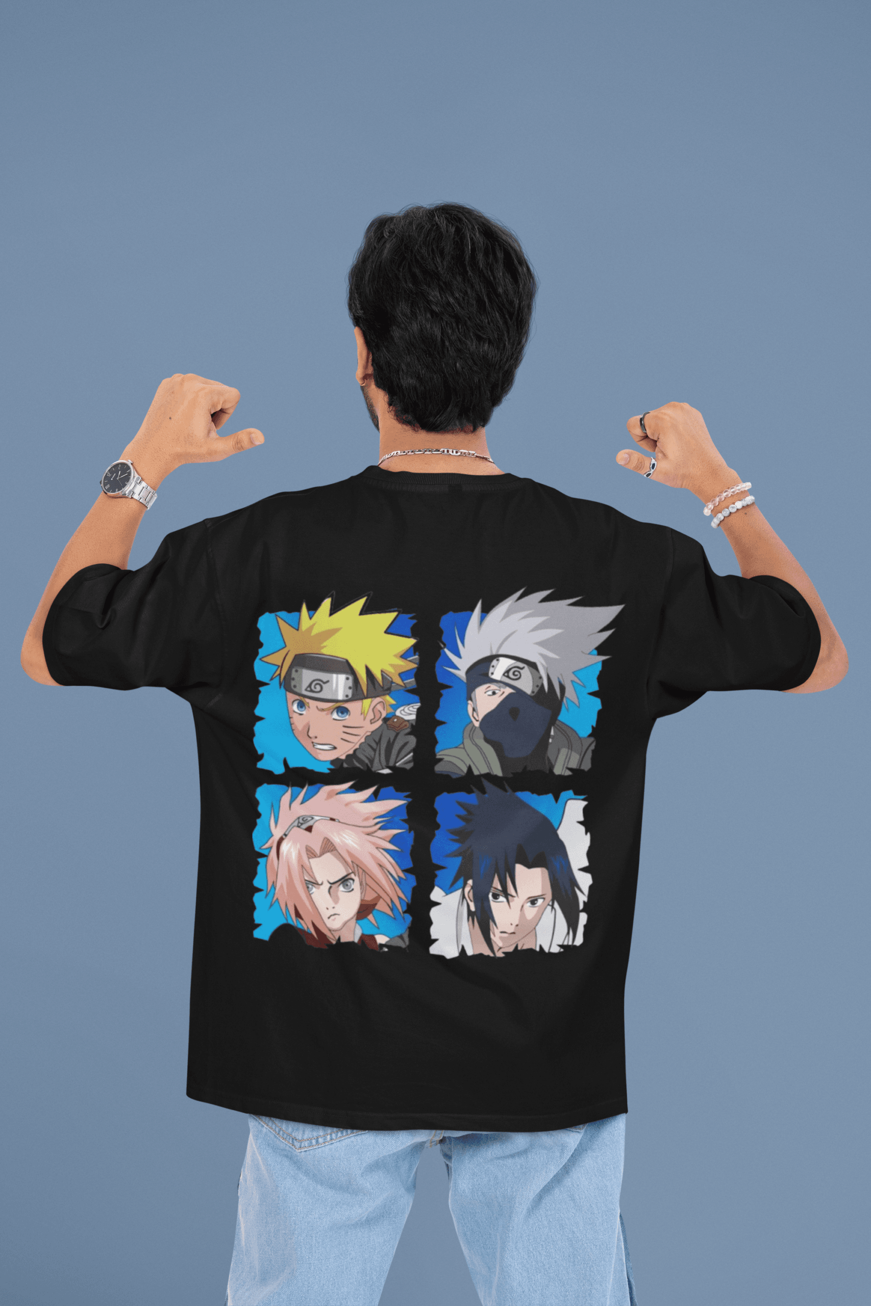 Team 7 Naruto oversized anime streetwear tee Team 7 Naruto oversized anime streetwear tee
