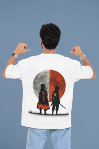 Two Paths One Destiny Naruto & Sasuke Tee oversized anime streetwear tee