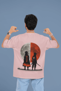 Two Paths One Destiny Naruto & Sasuke Tee oversized anime streetwear tee