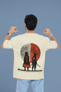 Two Paths One Destiny Naruto & Sasuke Tee oversized anime streetwear tee