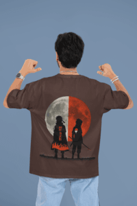 Two Paths One Destiny Naruto & Sasuke Tee oversized anime streetwear tee