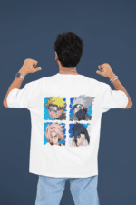 Team 7 Naruto oversized anime streetwear tee