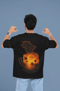 Saiyan State of Mind Goku oversized anime streetwear tee