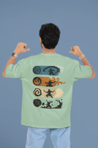 Balance the Elements Avatar oversized anime streetwear tee