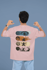 Balance the Elements Avatar oversized anime streetwear tee