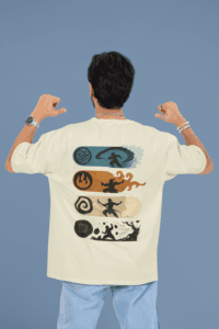 Balance the Elements Avatar oversized anime streetwear tee