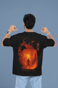 Fire Fist Legacy Ace Oversized Anime Tee