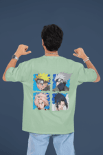 Team 7 Naruto oversized anime streetwear tee