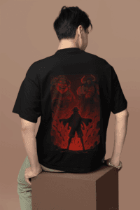 Flames of Defiance Red Yonko Clash Oversized Tee | Mist & Cozy - Mist & Cozy
