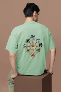 Straw Hat Legacy oversized anime streetwear tee