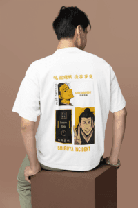 Shibuya Incident Suguru Geto oversized anime streetwear tee