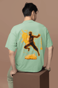 Naruto Chakra Mode oversized anime streetwear tee