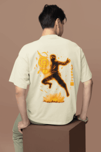 Naruto Chakra Mode oversized anime streetwear tee