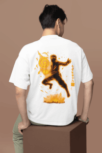 Naruto Chakra Mode oversized anime streetwear tee
