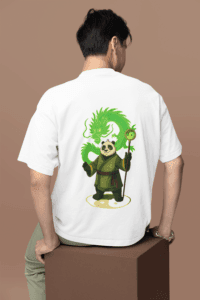 Panda Mastery Zen Warrior oversized anime streetwear tee