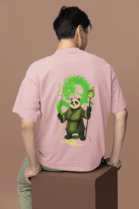 Panda Mastery Zen Warrior oversized anime streetwear tee