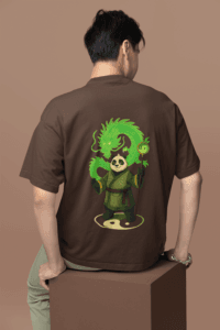 Panda Mastery Zen Warrior oversized anime streetwear tee