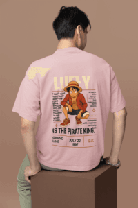 Freedom Over Everything Luffy Pirate King Tee oversized anime streetwear tee