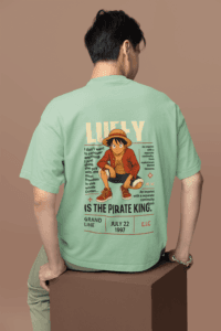 Freedom Over Everything Luffy Pirate King Tee oversized anime streetwear tee