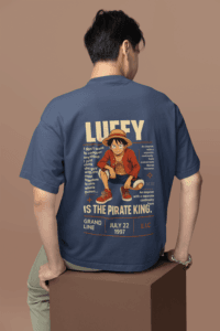 Freedom Over Everything Luffy Pirate King Tee oversized anime streetwear tee