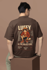 Freedom Over Everything Luffy Pirate King Tee oversized anime streetwear tee