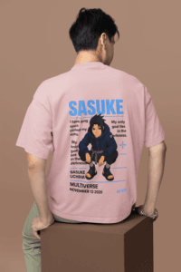 Sasuke Uchiha Dark Ambition oversized anime streetwear tee