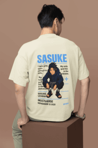 Sasuke Uchiha Dark Ambition oversized anime streetwear tee