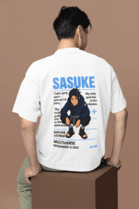 Sasuke Uchiha Dark Ambition oversized anime streetwear tee