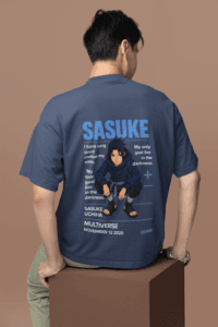 Sasuke Uchiha Dark Ambition oversized anime streetwear tee