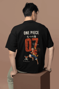 One Piece Freedom oversized anime streetwear tee