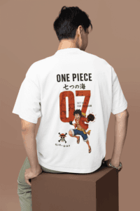 One Piece Freedom oversized anime streetwear tee