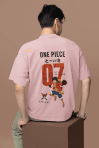 One Piece Freedom oversized anime streetwear tee