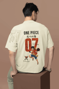 One Piece Freedom oversized anime streetwear tee