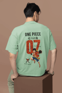 One Piece Freedom oversized anime streetwear tee