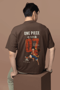 One Piece Freedom oversized anime streetwear tee