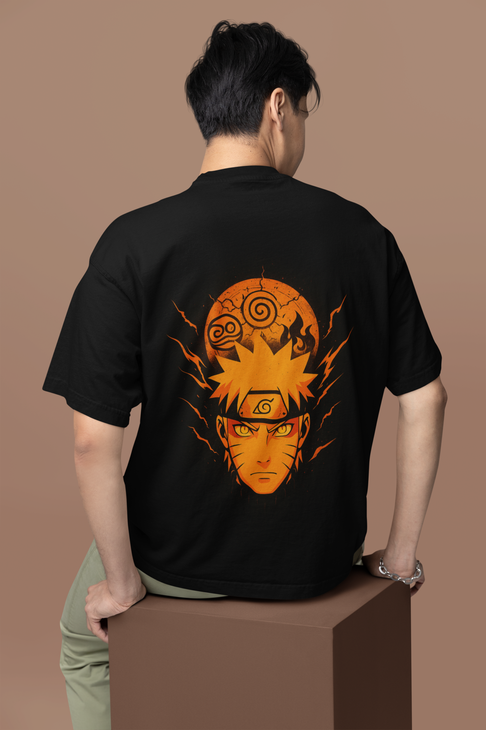 back-view-oversized-tee-mockup-of-a-man-sitting-on-a-customizable-cube-m38922-2025-07-09T120436.455 Naruto Kurama oversized anime streetwear tee