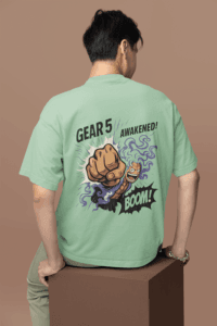 Gear 5 Awakened Luffy Punch oversized anime streetwear tee