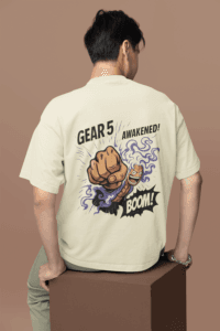 Gear 5 Awakened Luffy Punch oversized anime streetwear tee