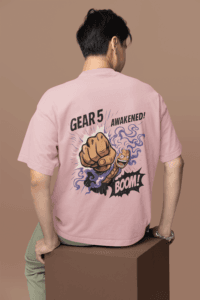 Gear 5 Awakened Luffy Punch oversized anime streetwear tee