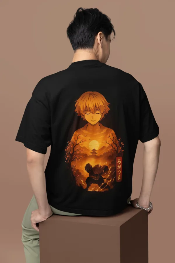 Zenitsu Agatsuma oversized anime streetwear tee