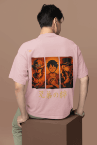 Brothers of the Flame One Piece Legacy Tee anime oversized streetwear t shirt front and back design
