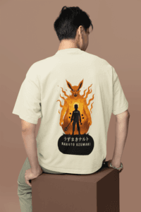 Naruto Kurama oversized anime streetwear tee
