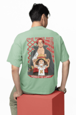 Inherited Will Shanks & Luffy oversized anime streetwear tee